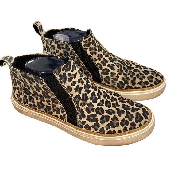 TOMS Women's Bryce Sneaker leopard print high top size 9 slip on shoe - Picture 10 of 10